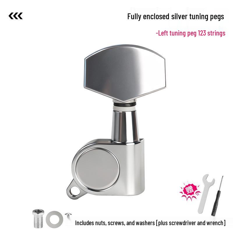 Металлические колки для акустической гитары с деревянным инструментом для нанизывания струн - Полностью закрытые аксессуары для классической гитары