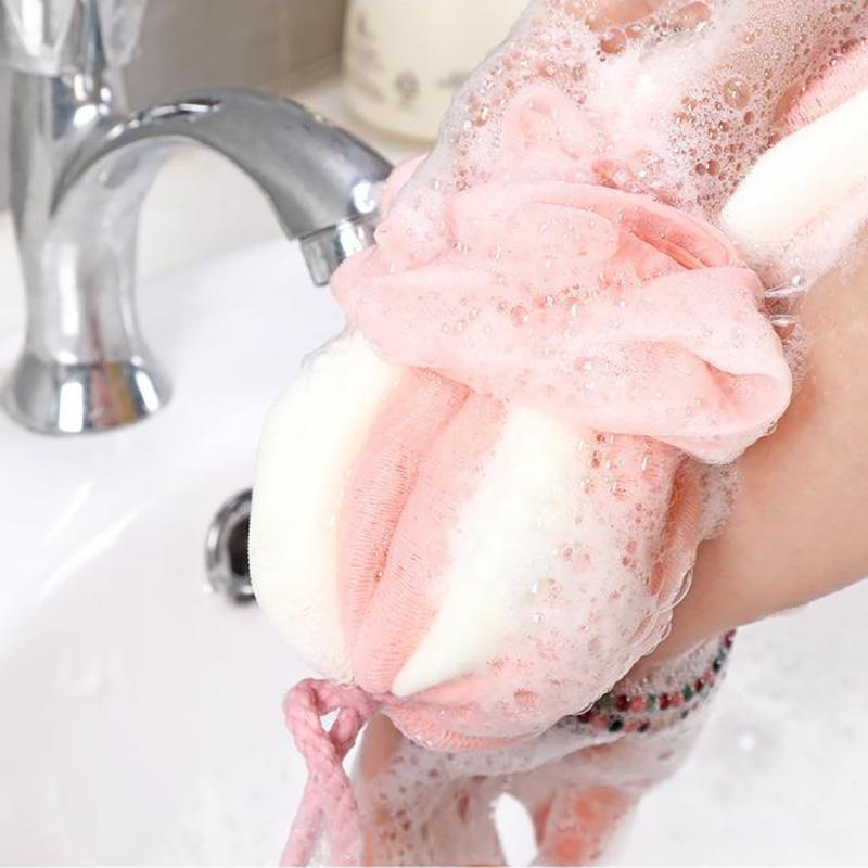 Цветочные полоски для ванны, эластичный шарик для ванны, длинные полоски, мягкий артефакт для ванны, для купания и чистки взрослых, прочный эластичный шарик для ванны