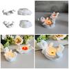 Multifuntional Candle Base Molds Crafting Moulds Bear Shape Candlestick Molds Silicone Candle Bracket Molds for Candle