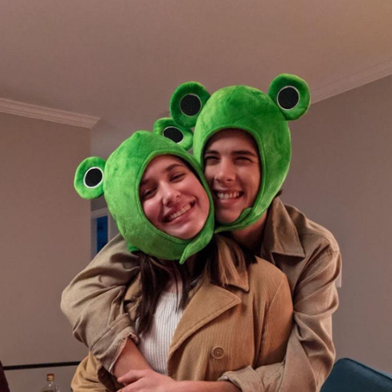 1 Piece Women Frog Prince Plush Hat New Green Animal Frog Headband Halloween Party Costume Prop