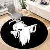 1pc Ghost Spirit Office Round Area Rug, Under Office Chairs Bedroom Living Room Home Decor, Room Deco, Available in Various Sizes