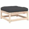VidaXL Подставка для ног для сада с подушкой, Журнальный столик, Табурет для патио, балкона, террасы, заднего двора, для улицы, Дерево 838093