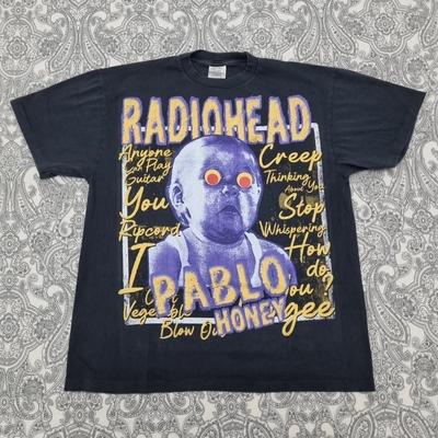 Винтажная футболка Radiohead The Bends Pablo Honey с графическим принтом