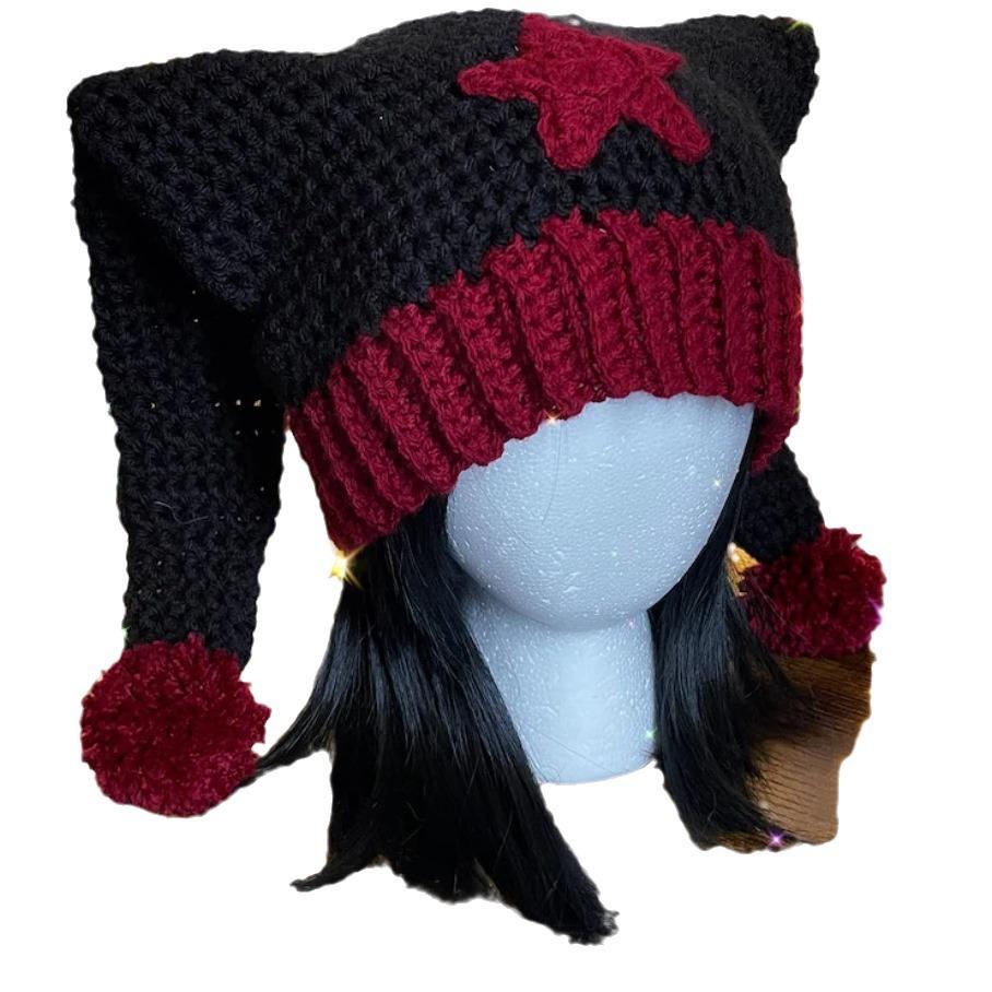 New Handmade Crocheted Horn Braid Party Funny Halloween Parent-child Hat