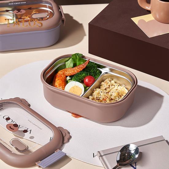 Children Bento Box Food-Grade Thermal Easy Cleaning Safe Microwave Lunch Box Boys Girls Bento Box Home Use