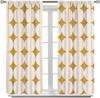 Mid Century Curtain, Yellow Vintage Abstract Boho Window Treatment Modern Geometric Circles Circular Classic Retro 50S Farmhouse
