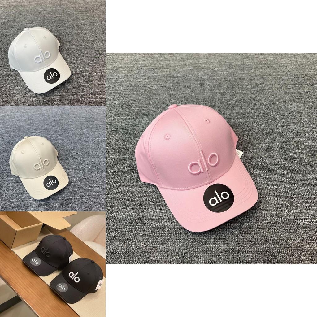 Бейсболка с вышивкой Alo Letter для женщин, смесовая хлопковая, козырек от солнца, повседневный летний модный аксессуар