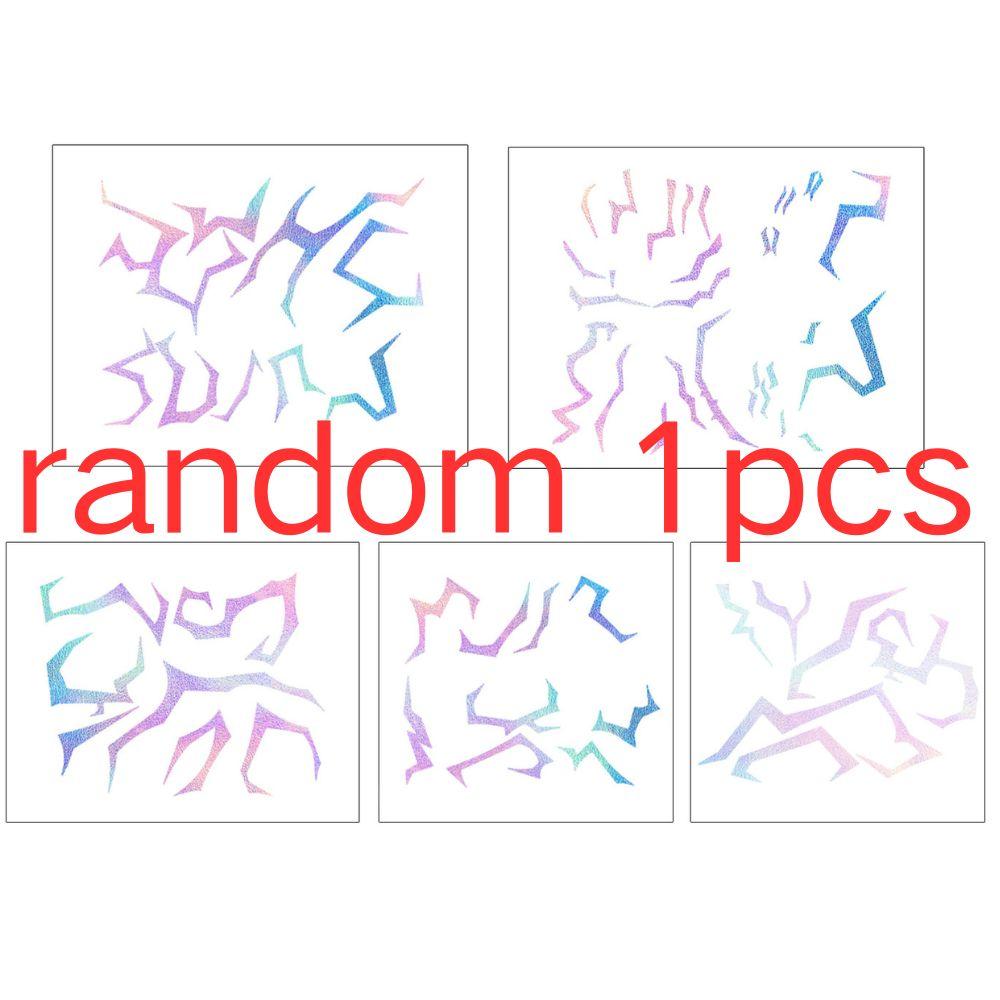 Аниме Хантер Хэллоуин Косплей Костюм Временная Татуировка Фиолетовая и Лазерная Разноцветная Полосатая Татуировка Лазерный Набор из 5 Штук