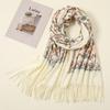 Floral Emboidery Pashmian Shawls Scarf Woman Autumn Winter Warm Scarves Fashion Tassels Wraps Female Capes Foulard Muffler