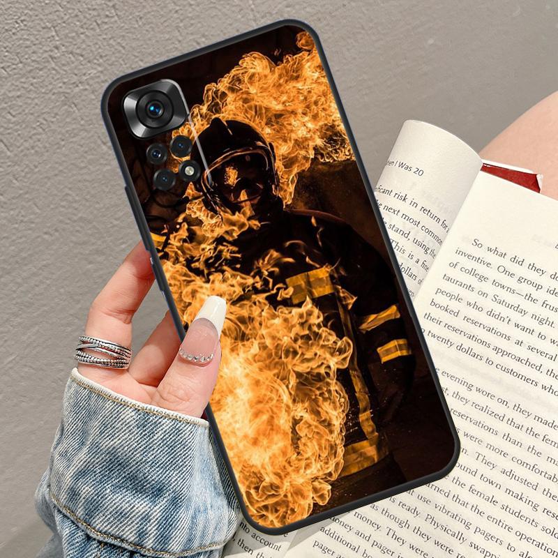 Firefighter Heroes Fireman Phone Case For Xiaomi Redmi Note 14 13 12 9 10 11 15 Pro Plus 13C 10C 12C 14C 15C Cover