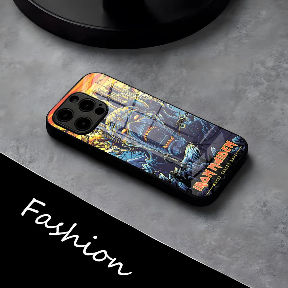 Чехол для телефона R-Run-To-The-H-Hills-Iron-M-MaidenES для iPhone 17 Pro Max 16 15 14 Pro Max 13 11 X Xs Xr 8 7Plus Стеклянная крышка