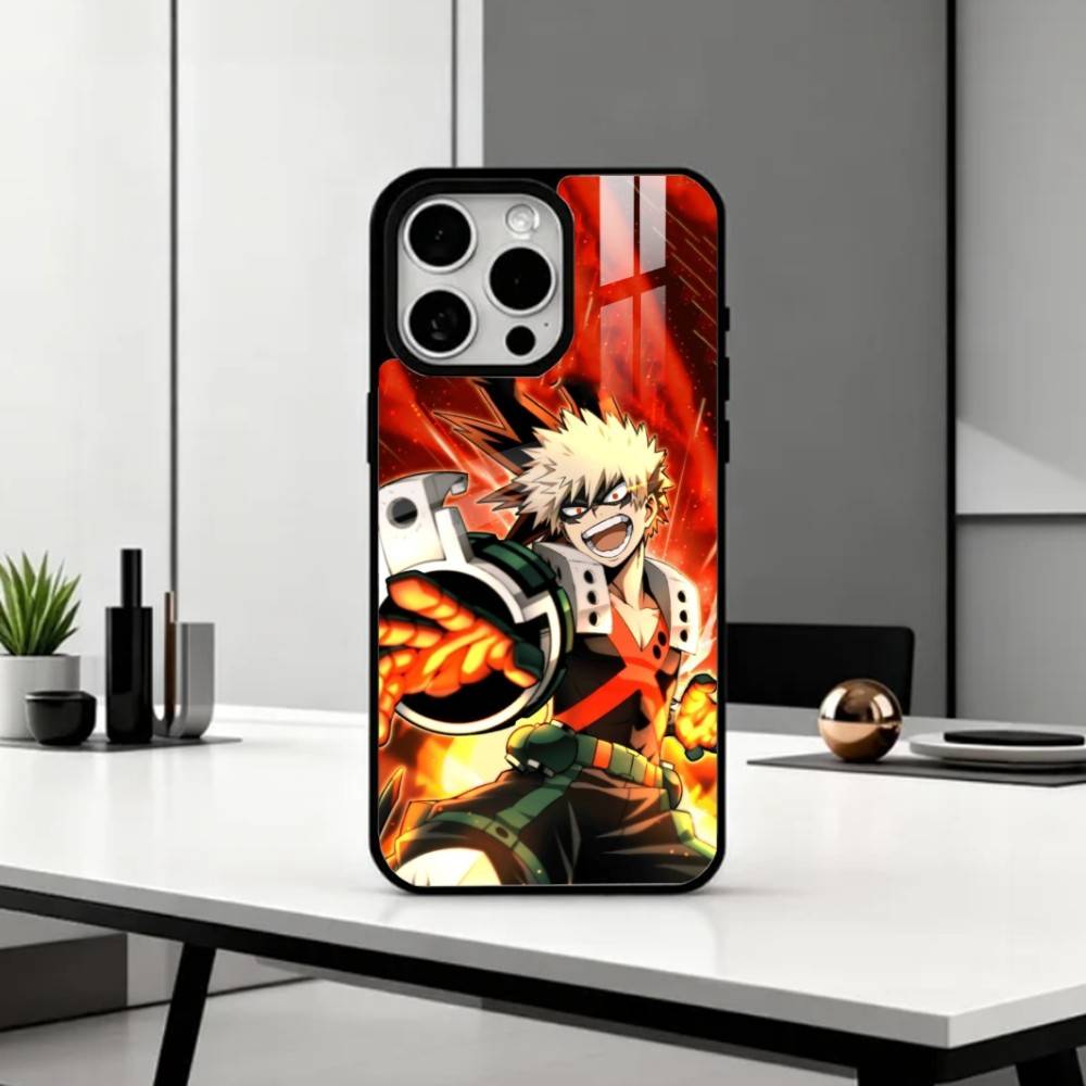 B-Бакуго Моя геройская академия Чехол для телефона для iPhone17,16,15,14,13,12,11 Plus,Pro Max Магнитный Для Magsafe Беспроводная зарядка