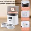 Автоматическая кормушка для кошек, 5 л, Wi-Fi с камерой, HD, умный интерактивный дозатор корма для домашних животных, таймер, чаша из нержавеющей стали, автоматическая кормушка для собак