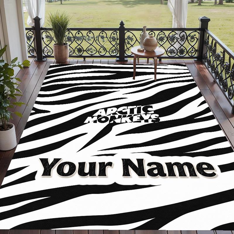 Custom Text Arctic Monkeys Pattern Floor Rug Soft Indoor Carpet Mat Living Room Bedroom