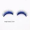 With Three Diamonds Blue Eyelashes Makeup Scene False Eyelashes Beautiful Stage Eyelashes  Women
