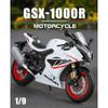Большой размер 1/9 Suzuki GSX-1000R Alloy Racing Motorcycle Model Diecasts Street Sports Motorcycle Model Simulation Kids Toys Gifts