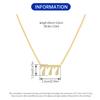 Orstarry S925 Silver Necklace Lucky Number 777 Necklace Minimal Plated Gold Jewelry For Birthday Celebration Gift