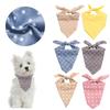 Cute Dots Plaid Neckerchief Triangle Scarf Pet Bandanas Pet Collars Dog Scarf Cat Neck Scarf