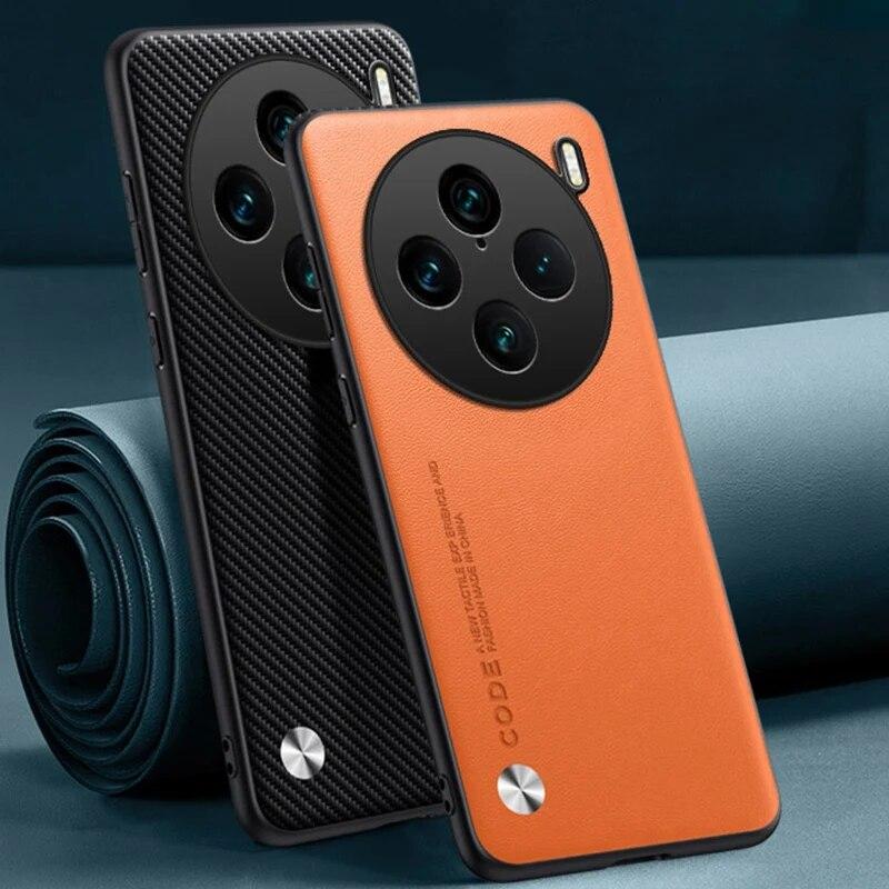 Обычный чехол из искусственной кожи для Vivo X100 Pro X 100 X100pro, задняя крышка, матовый силиконовый чехол с полной защитой, противоударный чехол для телефона Vivo Y100 Y17S X90 Pro Plus