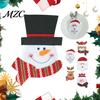 Santa Snowman Table Decor Christmas Cutlery Holder Pockets, Non-woven Fabric Pouch Bags for Spoon Knife Utensil Fork, Reindeer Tableware Xmas