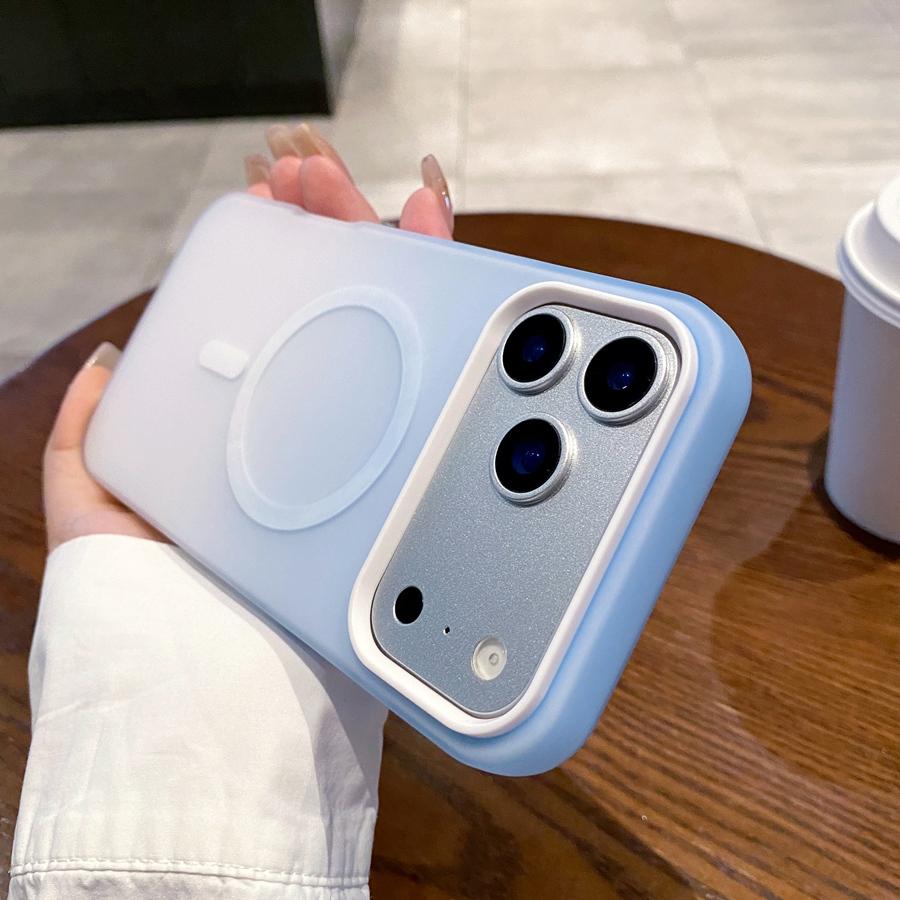 Противоударный чехол 2 в 1 с магнитной беспроводной зарядкой для iPhone 17 16 15 14 13 12, не желтеющий чехол-накладка цвета макарон с градиентом для MagSafe