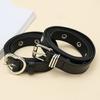 Ремень с пряжкой в форме сердца для женщин, Горячая девушка, Черная отделка ремня, Дизайн тонкого ремня, Нишевый дизайн, Летний нишевый дизайн
