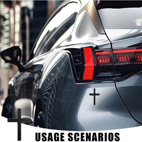 3 Pcs Metal Jesus Christian Badge Stickers, 3D Alloy Cross Emblems for Car (4 Colors)