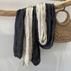 New High-end Color-blocking Sun Protection Large-size Cotton and Linen Hand Warm Shawl Versatile Linen Retro Scarf for Women