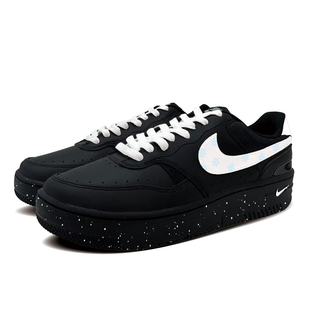 Nike Gamma Force Snow Foam Synthetic Leather Abrasion Resistant Low top Skateboard Shoes Women's Black HQ1674-001(team-)