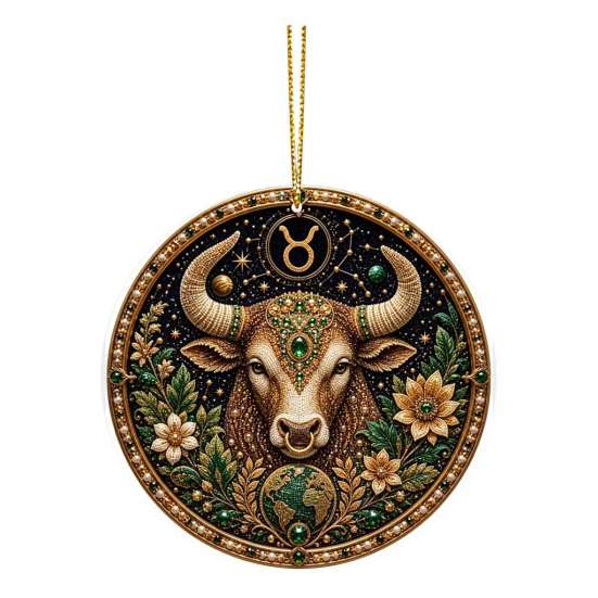 Декор со знаком зодиака, 2D плоская жемчужная живопись, ornament, двусторонний тематический подвесной драгоценный камень, домашний ornament, искусство, поделки, узор из страз и бусин, акрил