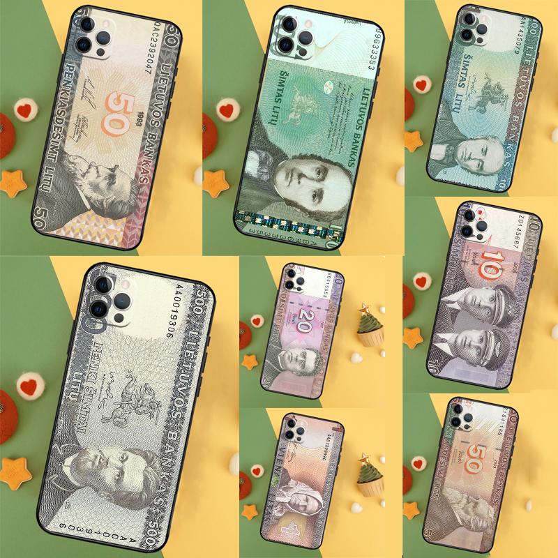 Чехол для телефона iPhone 16 15 14 13 12 11 Pro Max Plus Mini 7 8 X XS Max XR с изображением литовских лит