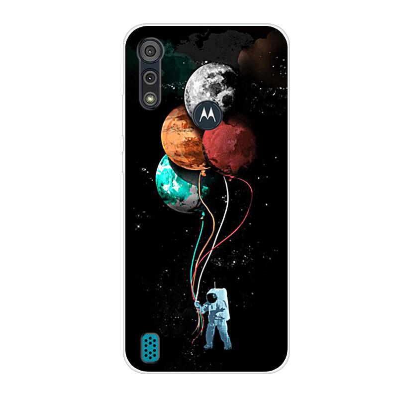 For Motorola Moto E6S 2020 Case Shockproof Soft Silicone TPU Back Cover For Moto E6S 2020 E6i Phone Cases E 6S Case Cute Cartoon