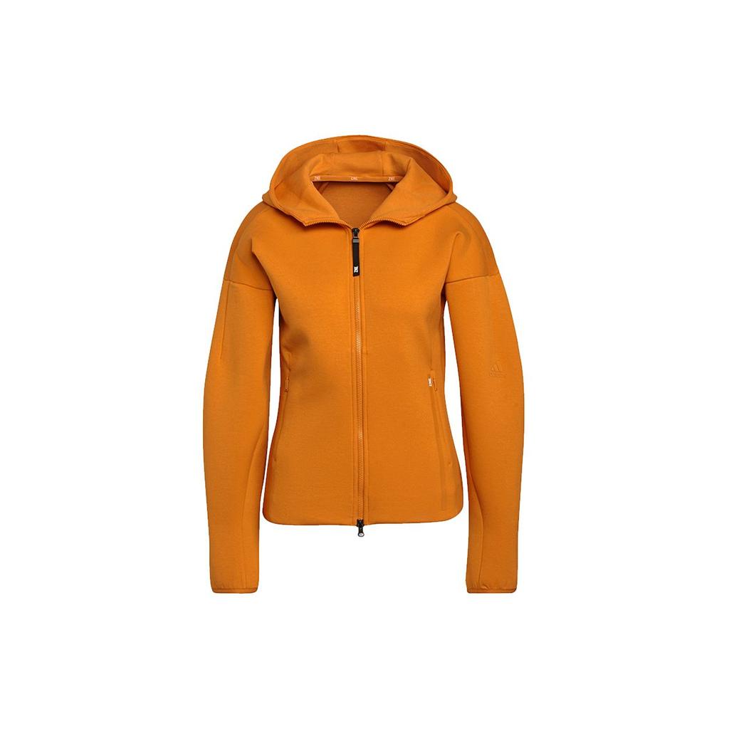 Adidas W ZNE Fz однотонная спортивная повседневная толстовка с капюшоном женская верхняя одежда золото H34467