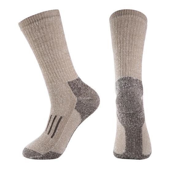 1 пара зимних носков унисекс, шерстяные носки с высоким голенищем для походов, спорта, машинная стирка, сохраняющие тепло, нескользящие, повседневные чулки