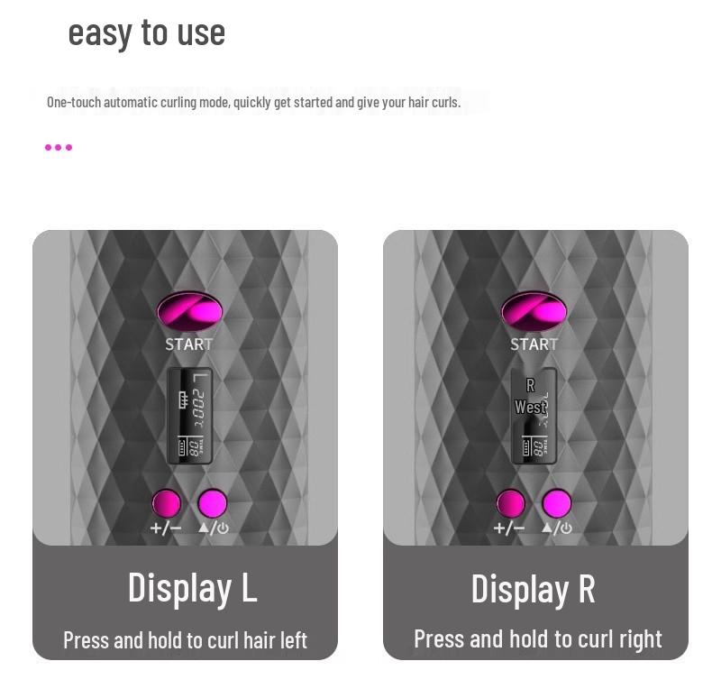 Унисекс Беспроводная Автоматическая Плойка - Без Ожогов, Инструмент для Легкой Укладки