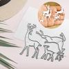 Craft Cutting Die Deer Pattern Smooth Edge Carbon Steel Elk Deer Stencil Cutting Dies for Scrapbooking