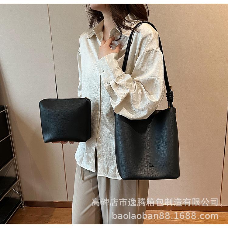 Популярная в этом году сумка женская большая вместительная новинка 2024 года, сумка-мессенджер через плечо, универсальная сумка-ведро для детей и мам