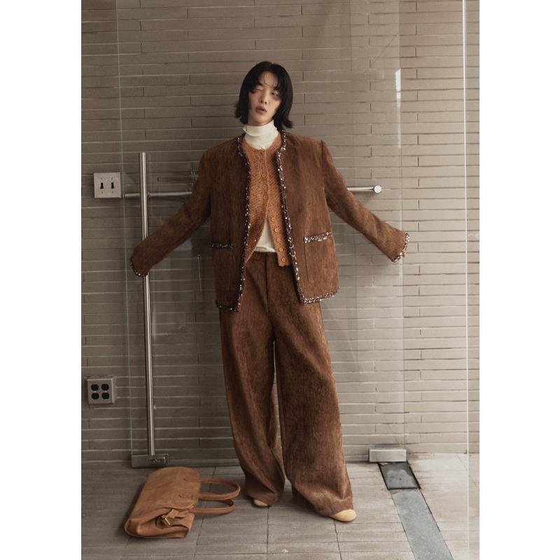 Корейский стиль Маленькая ароматная куртка для женщин Зимний дизайн Утолщенные стеганые топы