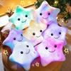 Luminous Star Plush Throw Pillow Bright Led Light Star Stuffed Cushion Sofa Decorative Pillow Office Sleeping Back Cushion Decor