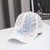 White Pink Hollow Out Baseball Cap Duck Tongue Breathable Baseball Cap  Summer