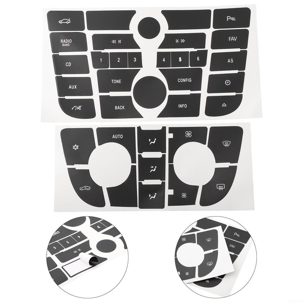 Черный ПВХ на приборной панели автомобиля, компакт-диск, радио, аудиокнопка, набор наклеек для OPEL ASTRA J