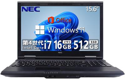 Ноутбук NEC LCD Процессор Core i7 4-го поколения Цифровая клавиатура Беспроводная сеть MS Office 2019 DVD Windows 11 Японская клавиатура или Шнур питания HCMA