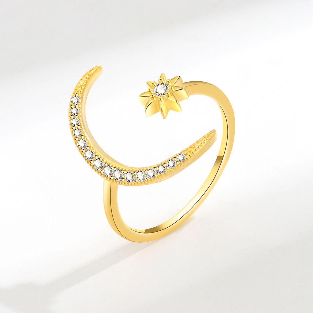 Женское персонализированное кольцо на палец с цирконием, кольца для женщин, обручальное кольцо из медного сплава золотого цвета, модные украшения на удачу, подарок, регулируемые женские кольца