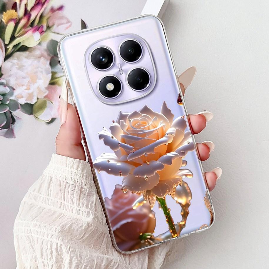 Чехол для Xiaomi Redmi Note 14 Pro Plus Новый Популярный Цветочный Мраморный Мягкий Силиконовый Чехол для Xiaomi Redmi Note 14 Pro Global Capinha