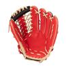 ZETT Pro Status Soft Baseball Glove for Red x Black Size 9 Outfielders, Right-Handed Throwers, (6419), (BRGB32247)