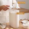 Grain Can Ergonomic Handle Measuring Cup Design Storage Container with Lid Plastic Transparent Grain Dispenser