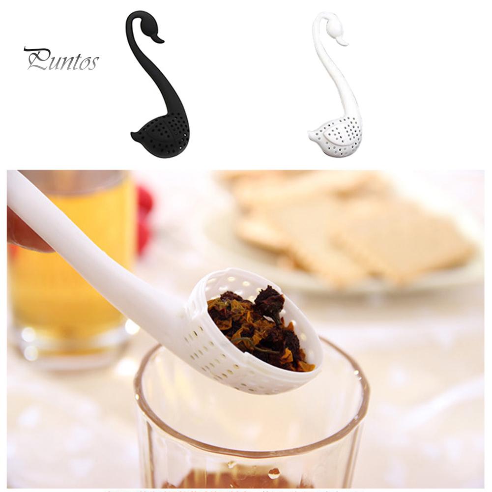 Puntos Silicone Creative Swan Hooking Tea Infuser Strainer Filter Diffuser Drink Tool