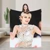 Alysa Liu Warm Blanket For Living Room  Trend Throw Blanket Winter Travel Office Flannel Bedspread