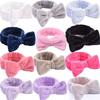 Women Solid Bow Headbands Coral Fleece Makeup Spa Wash Face Turban Head Wrap Girls Hair Towel Accessories Head Band Hairbands