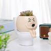 Горшок для растений Face Resin Buddy on Toilet Flowerpot Настольный декор для суккулентов